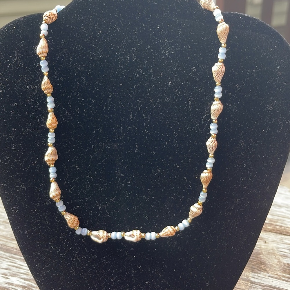 Handmade Seashell and beaded necklace